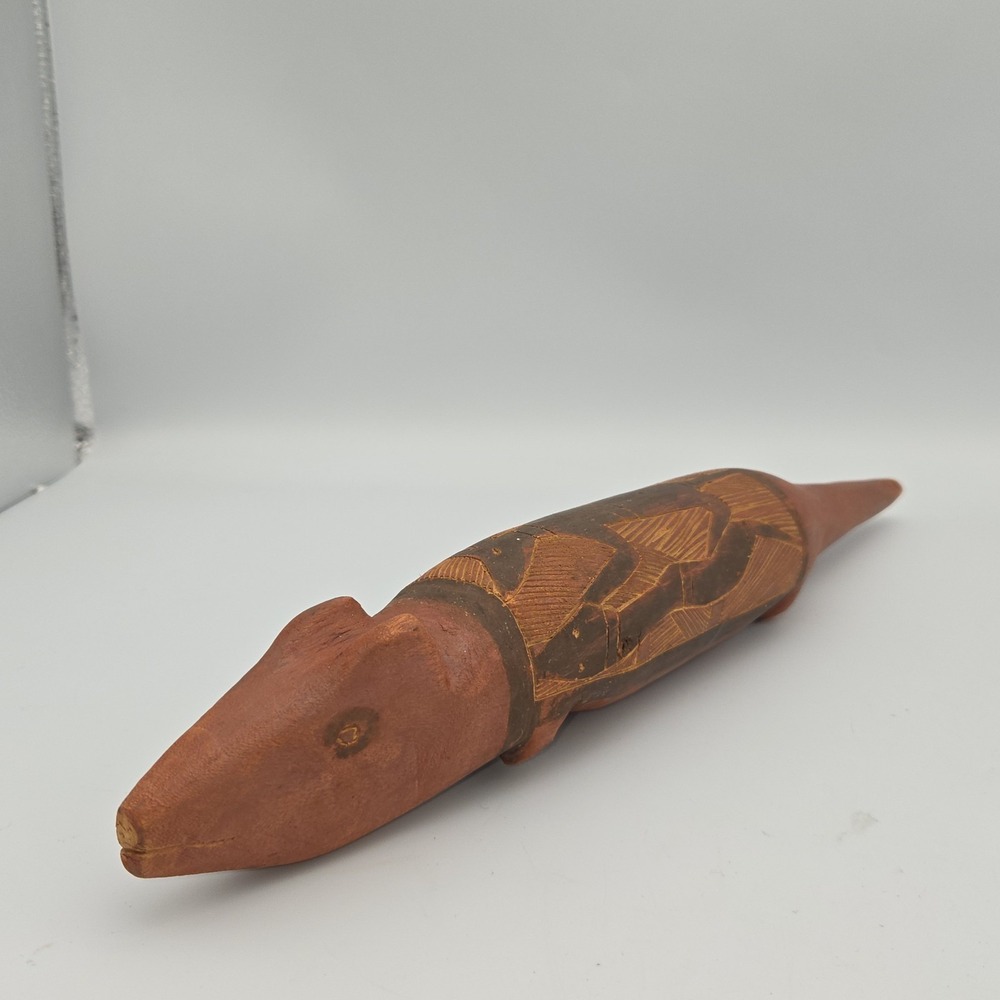 Australia Aboriginal Possum Totem Carved Painted Wood Animal Arnhem Land‎ 13.25"